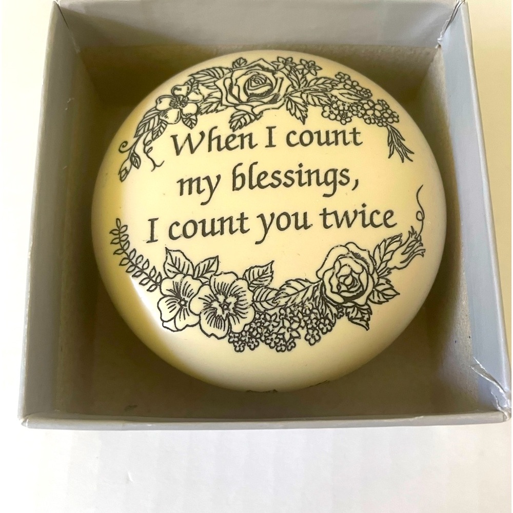 Concord Paperweight “When I count My Blessings I Count You Twice”